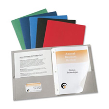 The Workstation Consumer Products Two Pocket Opaque Folder- 3-Prong Fastener- 8-.50in.x11in.- LBE TH18489